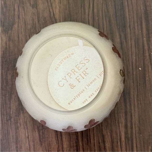 PADDYWAX Cypress & Fir - 14 oz white Glass with copper metallic branch Etching - Picture 9 of 13